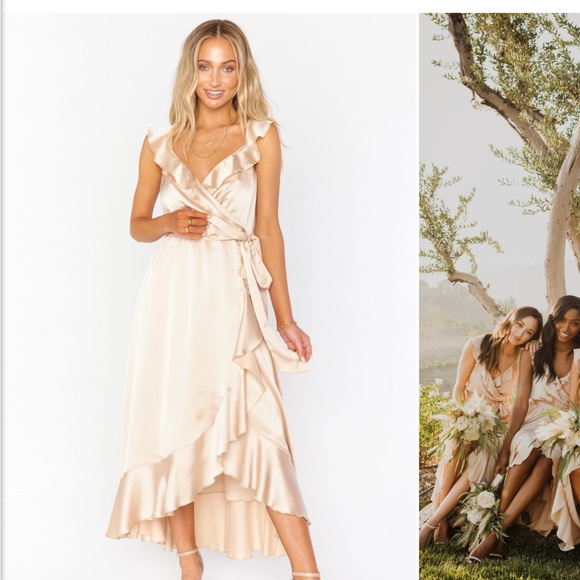 NWT show me your mumu Samantha ruffle bridesmaid dress size medium - Picture 1 of 8